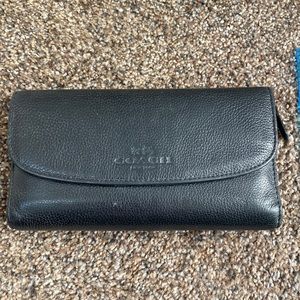 Coach Black Leather Wallet